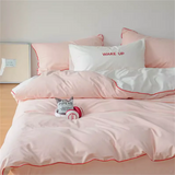 Korean INS Cream Style Soft Bedding Set 4 Pcs