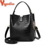 Yogodlns Retro Alligator Bucket Bags for Women  Clean Vanilla Store