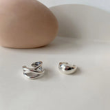 VENTFILLE 925 Sterling Silver Water Droplets Cross Ring