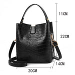 Yogodlns Retro Alligator Bucket Bags for Women  Clean Vanilla Store