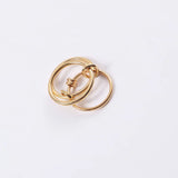 E.B.belle Gold Plated Strand Loop Finger Rings for Women