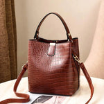 Yogodlns Retro Alligator Bucket Bags for Women  Clean Vanilla Store
