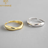 Trendy Silver Irregular Wave Rings for Women, Size 17mm