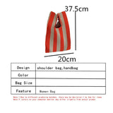Designer Plaid Woven Shoulder Bag Tote Chic