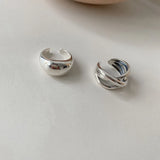 VENTFILLE 925 Sterling Silver Water Droplets Cross Ring