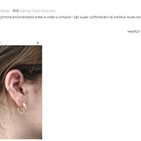925 Silver Needle Crystal 9mm Small Hoop Earrings
