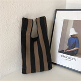 Designer Plaid Woven Shoulder Bag Tote Chic