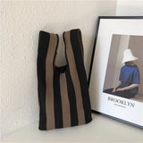 Designer Plaid Woven Shoulder Bag Tote Chic