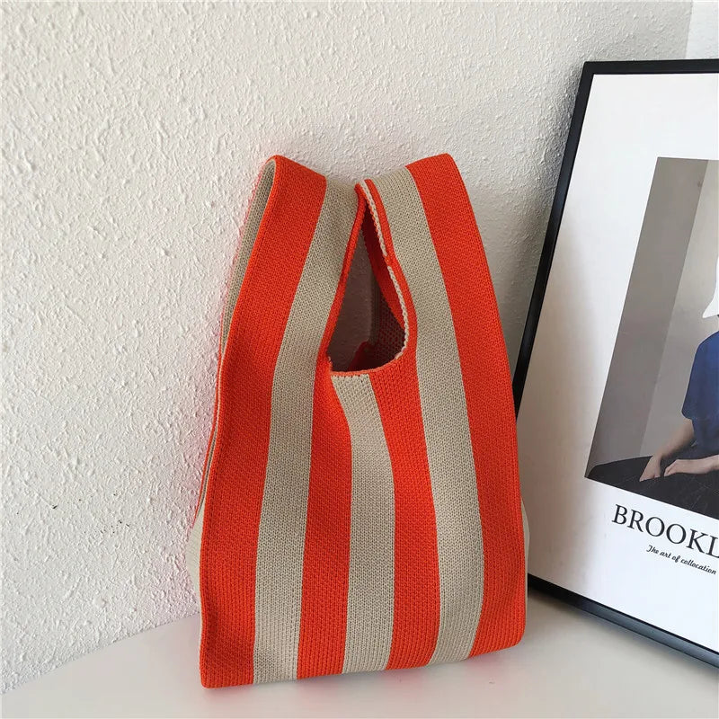 Designer Plaid Woven Shoulder Bag Tote Chic