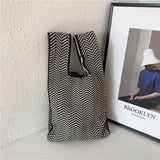 Designer Plaid Woven Shoulder Bag Tote Chic