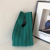 Designer Plaid Woven Shoulder Bag Tote Chic