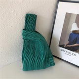 Designer Plaid Woven Shoulder Bag Tote Chic