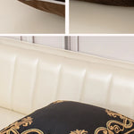 Luxury Embroidered Velvet Cushion Cover Navy Blue Brown Gray  Clean Vanilla Store