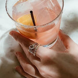 E.B.belle Gold Plated Strand Loop Finger Rings for Women