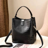 Yogodlns Retro Alligator Bucket Bags for Women  Clean Vanilla Store