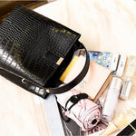 Yogodlns Retro Alligator Bucket Bags for Women  Clean Vanilla Store