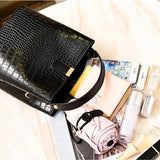 Yogodlns Retro Alligator Bucket Bags for Women  Clean Vanilla Store