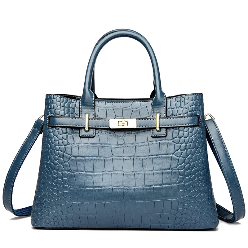 Soft Leather 3-Layer Women Single Shoulder Bag