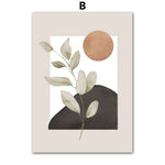 Bohemian Sun Leaf Geometry Canvas Prints - Set of 2  Clean Vanilla Store