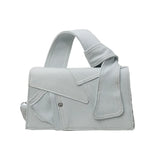 JIOMAY Fashion Blue Color Block Denim Shoulder Bag