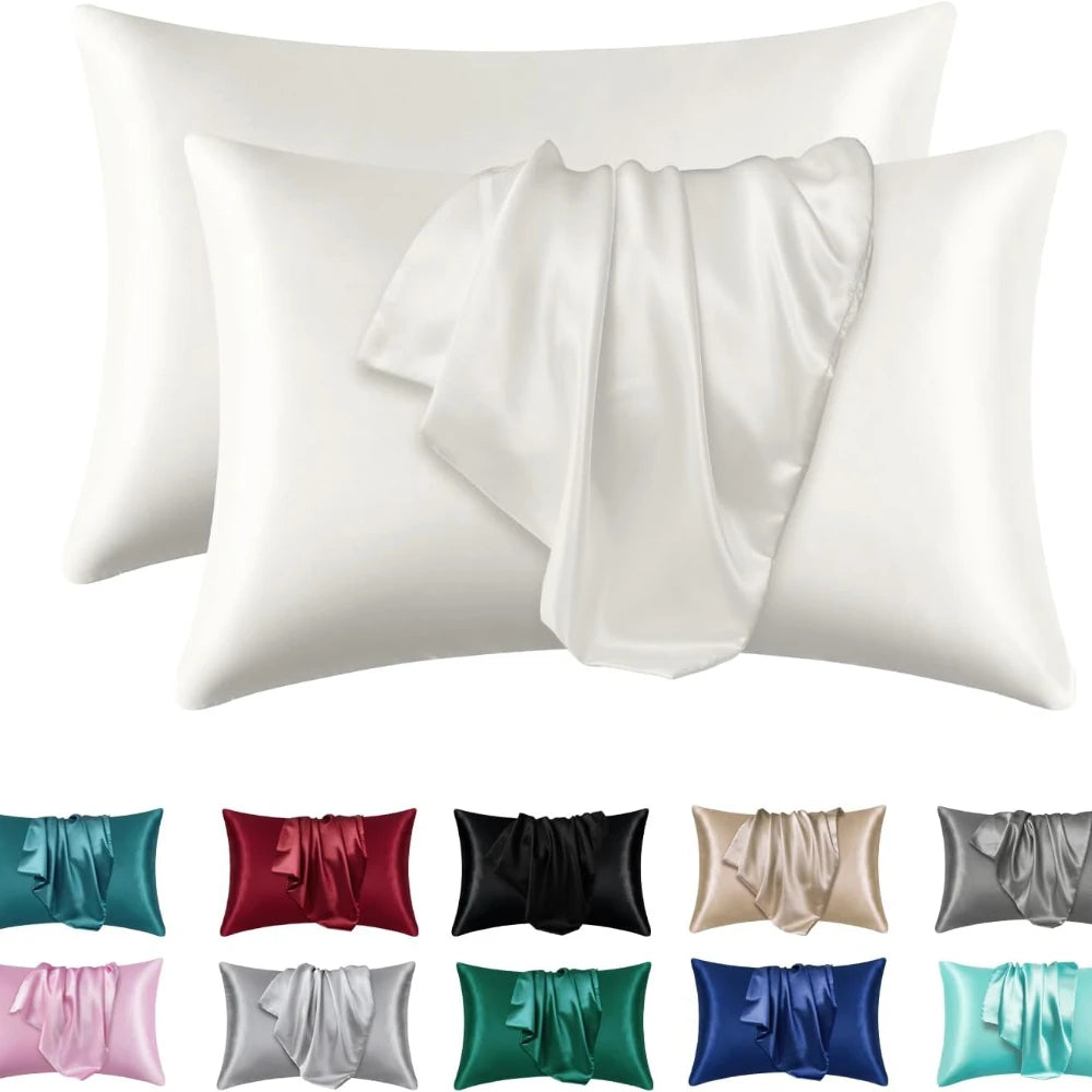 100% Silk Pillowcase Set for Hair & Skin, 2pcs