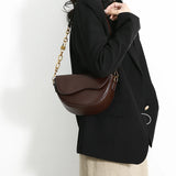 Small Leather Saddle Armpit Bags for Women Summer