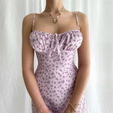 Elegant Floral Bodycon Dress for Summer Vacation