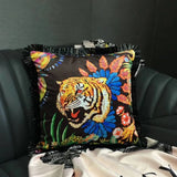 Luxury Tiger Printing Velvet Pillowcase 45x45cm