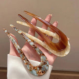 Elegant U-Shaped Acrylic Hair Pin for Women