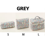 Cute Quilted Cotton Makeup Bag for Women  Clean Vanilla Store