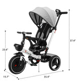 Ubravoo Baby Stroller Tricycle Ride Bike 360° Rotation