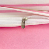 Soft Pink Stripe Queen Duvet Cover Set, 4pcs