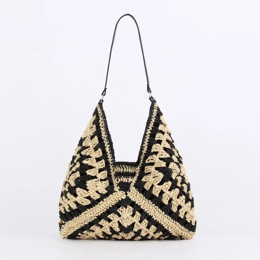 Large Capacity Women Straw Tote Bag Summer Beach