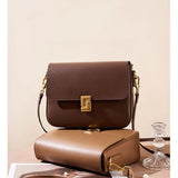 Genuine Leather Women's Handbag 2025 Luxury Tofu Bag