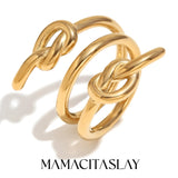 MamacitaSlay Vintage Waterproof Knot Ring for Women