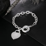 New High Quality 925 Sterling Silver Twisted Rope Bracelet