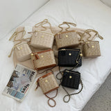 Mini Straw Bucket Crossbody Bag For Women 2021 Summer