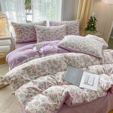 3-Piece Cartoon Heart Plant Floral Print Set