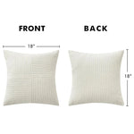 Green Luxury Corduroy Striped Cushion Covers 45x45CM  Clean Vanilla Store