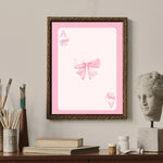 Trendy Watercolor Pink Bows Poster Art Decor  Clean Vanilla Store