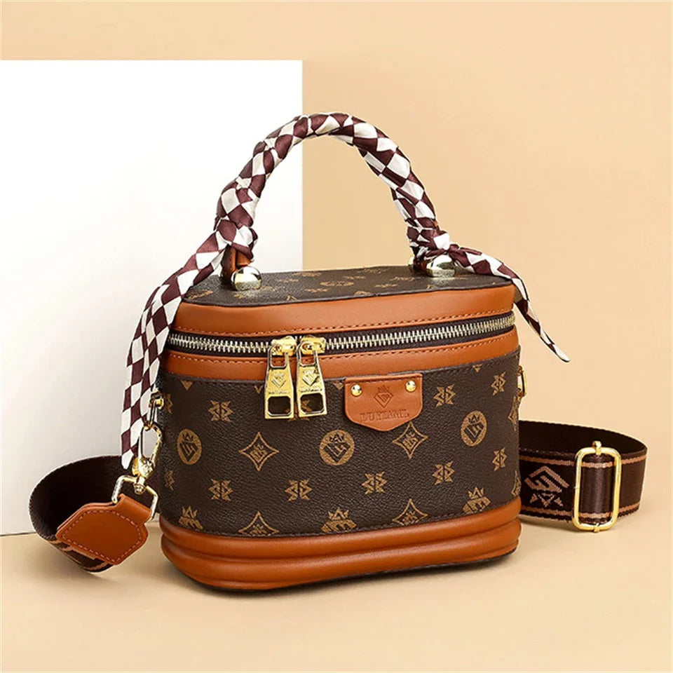 Luxury Designer Zipper Bucket Bag for Women
