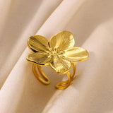 Minimalist Stainless Steel Geometric Rings for Women