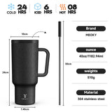 Meoky 40oz Tumbler with Straw, Insulated Car Mug