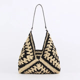 Large Capacity Women Straw Tote Bag Summer Beach