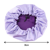 New Women Solid Reversible Satin Bonnet Cap