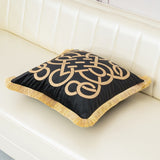 Luxury Gold Velvet Cushion Cover with Tassel  Clean Vanilla Store