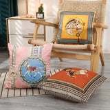 Luxury White Horse Velvet Pillow Case 45x45cm