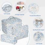 Cute Quilted Cotton Makeup Bag for Women  Clean Vanilla Store