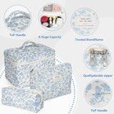 Cute Quilted Cotton Makeup Bag for Women  Clean Vanilla Store