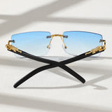 Trendy Frameless Rectangular Sunglasses - 1/2 PCS